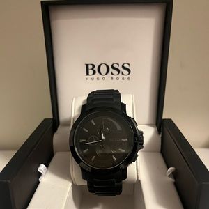 Men’s Hugo Boss Sport Watch. Lightly worn. Black rubber band. Comes with box.